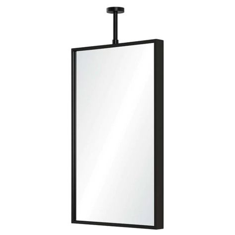 Designer Wall Mirror - Black Nickel Ceiling Mounted Adjustable Modern – BSEID Ceiling Mirrors, Table Mirrors, Silver Pillows, Chic Mirror, Steel Detail, Decorative Mirrors, Unique Mirrors, Sunburst Mirror, Floor Ceiling