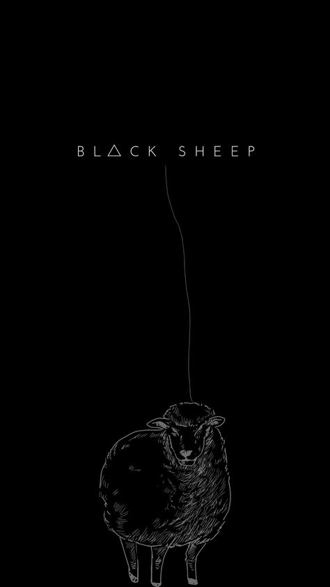 Black Sheep Black Sheep Of The Family Tattoo Ideas, Black Sheep Of The Family Aesthetic, Black Sheep Of The Family Tattoo, Black Sheep Aesthetic, Black Sheep Wallpaper, Black Sheep Illustration, Black Sheep Logo, Black Sheep Quotes, Black Sheep Art