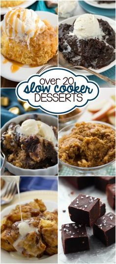 Over 20 dessert made in a slow cooker! These crockpot dessert recipes are easy and perfect for every occasion. Crock Pot Dessert Recipes, Crockpot Dessert, Crockpot Cake, Crockpot Desserts, Weight Watcher Desserts, Pumpkin Rolls Recipe, Crockpot Dessert Recipes, Slow Cooker Recipes Dessert, Crazy For Crust