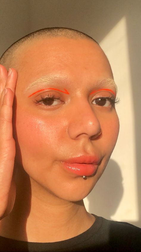 Floating eyeliner using water activated liners from @suva_beauty Water Activated Eyeliner Looks, Orange Graphic Liner, Floating Eyeliner, Water Activated Liner, Interesting Makeup, Suva Beauty, Orange Graphic, Graphic Eyeliner, Graphic Liner