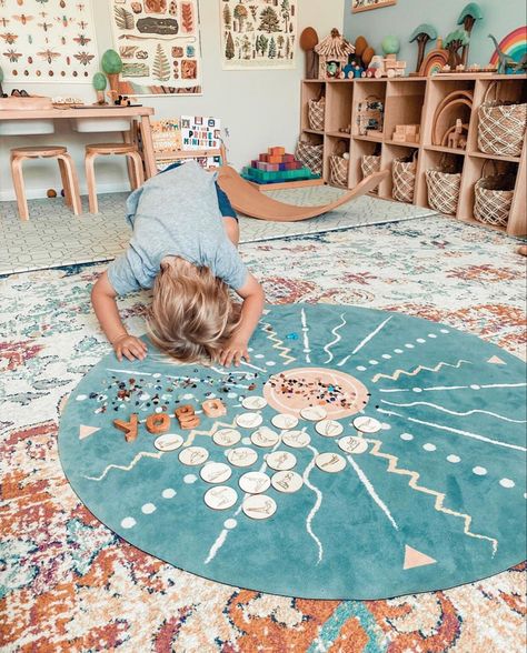 Round Yoga Mat, Classroom Wishlist, Kids Yoga Mat, Yoga Illustration, Yoga Space, Yoga Center, Kids Yoga, Activities Games, Mindfulness For Kids