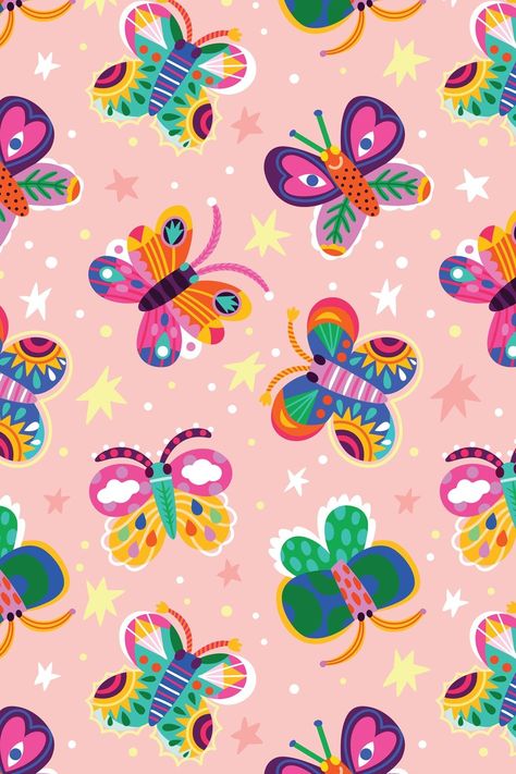 Discover the magic of tiny moths with a free illustrated guide to over 200 species of micro moths found in North Colorful Butterflies Wallpaper, Aop Prints, Butterfly Print Pattern, Pattern Bank, Moth Butterfly, Butterfly Nursery, Butterfly Background, Butterfly Kids, Pink Confetti