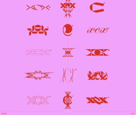 Charli Xcx Tattoo Ideas, Charli Xcx Tattoo, Xcx Logo, Charli Xcx Cult Classic Outfit, Charli Xcx Sweat Tour, Futuristic Typography Design, Charli Xcx Brat Album Cover, Charli Xcx Von Dutch Music Video, Logo Moodboard