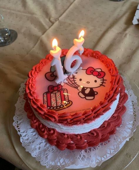 hello kitty Hello 15 Birthday Aesthetic, Hello Kitty 16th Birthday, Hello Kitty Cake Aesthetic, Pastel Hello Kitty Aesthetic, Cakes 16th Birthday, Hello Kity Cakes, 16th Birthday Cake Aesthetic, 16 Birthday Aesthetic, 16th Birthday Themes