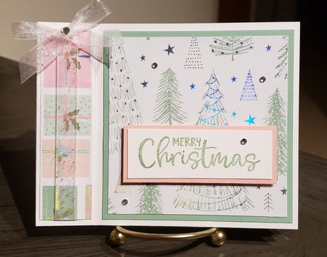 Book Binding card Su Whimsy And Wonder Cards, Whimsy And Wonder Dsp Stampin Up Cards, Stampin Up Whimsy And Wonder Dsp, Whimsy And Wonder Stampin Up Cards, Whimsical Trees Stampin Up Cards, Stampin Up Whimsy And Wonder, Whimsy Christmas, Christmas Whimsy, Whimsical Trees