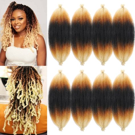 PRICES MAY VARY. ♠【Hair Material】: Pre-Separated/Pre-Fluffied Spring Twist Hair,Made With Top Quality Low Temperature Flame-Retardant Synthetic Fiber,Natural Looking and Soft Touch,Springy Afro Twist Hair,100% Hand Made, Natural Looking, Soft, And Fluffy, Perfect For Any Protective Hairstyle. ♠【Hair Functions】: This Afro Spring Twist Hair Is Absolutely Beautiful And Versatile,Wrapping Hair for Soft Locs. You Can Make Braids Crochet Hair Or Distressed Butterfly Soft Locs Hair, Butterfly Locs, Bub Hair For Faux Locs, Afro Twist Hair, Springy Afro Twist, Marley Braiding Hair, Cuban Twist Hair, Afro Twist Braid, Twist Braiding Hair, Marley Twist, Spring Twist Hair