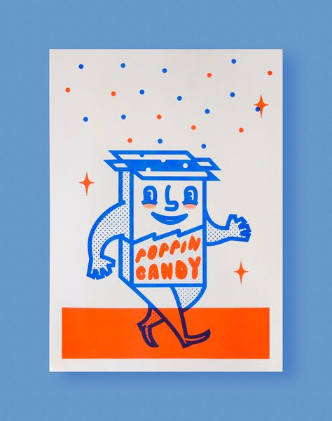 Poppin Candy, Risograph Printing, Risograph Print, Vintage Packaging, Print Inspiration, A3 Size, The Process, The Beauty, Size 2