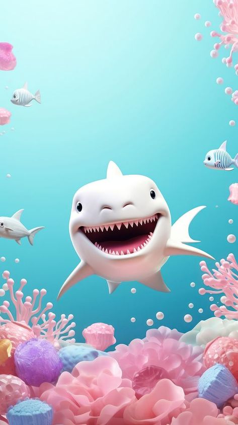 Cartoon animal shark fish. | free image by rawpixel.com / Aew Cute Shark Wallpaper, Shark Wallpaper Iphone, Crab Cartoon, Shark Wallpaper, Cute Wallpaper Iphone, Shark Cartoon, Iphone Wallpaper Cute, Shark Fish, Birthday Giveaways