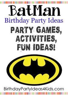 Batman Games For Kids, Batman Party Games, Batman Party Ideas, Batman Theme Party, Batman Party Supplies, Batman Party Decorations, Batman Game, Batman Themed Birthday Party, Lego Batman Birthday