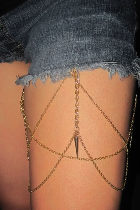 Aimee Mann, Thigh Jewelry, Leg Jewelry, قلادات متدلية, Thigh Harness, Chain Harness, Thigh Chain, Leg Chain, Head Chain