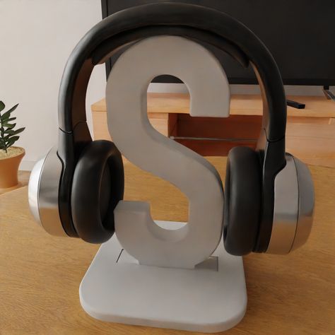 headphone holder stand letter s 3D print CNC Headphone Holder, Letter S, 3d Print, 3d Printing