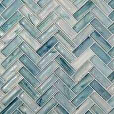 Montage Neptune Herringbone Matte Glass Mosaic Blue Glass Tile, Decorative Backsplash, Stone Backsplash, Raku Pottery, Pool Tile, Glass Mosaic Tiles, Décor Diy, Stone Mosaic, Glass Mosaic