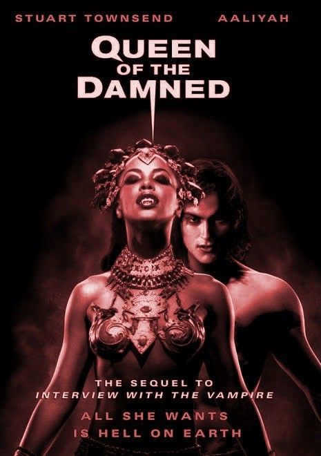 Queen Of The Damned Movie Poster, Queen Of The Damned Poster, The Damned Poster, Stuart Townsend, Red Poster, Queen Of The Damned, Vampire Chronicles, Aaliyah Haughton, The Vampire Chronicles