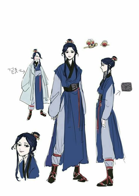 Hanfu With Pants, Hanbok Character Design, Hanfu Drawing Reference, Chinese Dress Drawing, Wuxia Character Design, Chinese Concept Art, Wuxia Hanfu, Chinese Characters Design, Asian Character Design