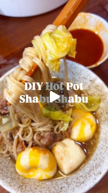 Chef Nolz and Emily on Instagram: "DIY ShabuShabu hotpot recipe 🤤#ourfoodlovestory #cooking #foodlover #foodlover #delicious #yummy #recipe #easyrecipe #beef #recipe #shabushabu #hotpot #foodstagram" Hotpot Recipe, Shabu Shabu, Beef Recipe, Instagram Diy, Hot Pot, Food Lover, Easy Meals, Chef, On Instagram