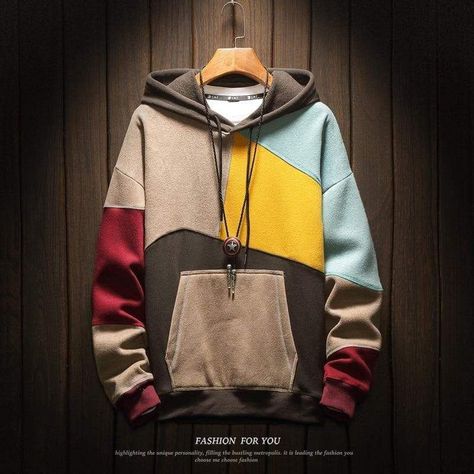 b29eed44276144e4e8103a661f9a78b7desc39015119ri Geometric Clothing, Harajuku Hoodie, Hip Hop Hoodies, Patchwork Hoodie, Plus Size Hoodies, Couples Hoodies, Hoodies Mens, Hip Hop Streetwear, Mens Winter Fashion