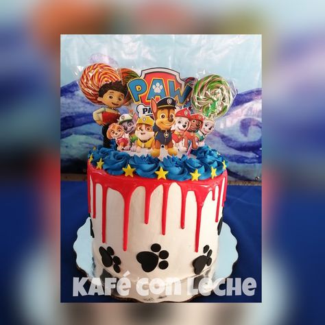 Cake Paw Patrol, Drip Cake, Drip Cakes, Paw Patrol, 5th Birthday, Birthday Cakes, Dessert Recipes, Birthday Cake, To Share