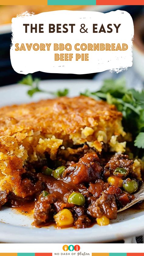 Feast on our Savory BBQ Cornbread Beef Pie, where tangy BBQ beef meets sweet cornbread in a match made in heaven. This comfort food classic is perfect for family dinners, blending rich flavors and textures. It's easy, delicious, and sure to win hearts. Want a meal that brings smiles all around? Pin this recipe now and make your dinners unforgettable. Don't miss out on this comforting, crowd-pleasing favorite! Chilli Cornbread Pot Pie, Bbq Beef Cornbread Casserole, Cornbread With Hamburger Meat, Ground Beef With Cornbread Recipes, Cornbread Shepards Pie Beef, Recipes With Ground Beef And Cornbread, Shepherds Pie With Cornbread Topping, Recipes With Cornbread Dinners, Bbq Pot Pie