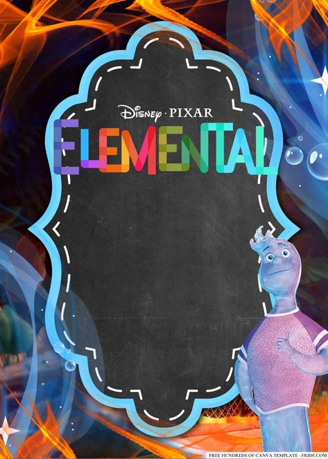 Elemental Birthday, Diy Paint, Diy Painting, Disney Pixar, Pixar, Birthday Invitations, Paint, Disney, Birthday