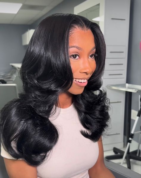 Sew In Weave Hairstyles, Braided Space Buns, Wispy Layers, Braided Ponytails, Sew In Hairstyles, French Braids, Jet Black Hair, Space Buns, Hairstyles For Girls