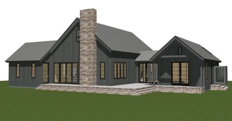 Last week we featured a partial post and beam single level plan called The Morton. This week we kick it up a notch with a full post and beam single level contemporary barn home plan, The Lexington. Dog Trot House Plans, Small Barn Home, Morton Building Homes, Yankee Barn Homes, Shaped House, Stunning Homes, Contemporary Barn, Small Barn, Barn Style House Plans