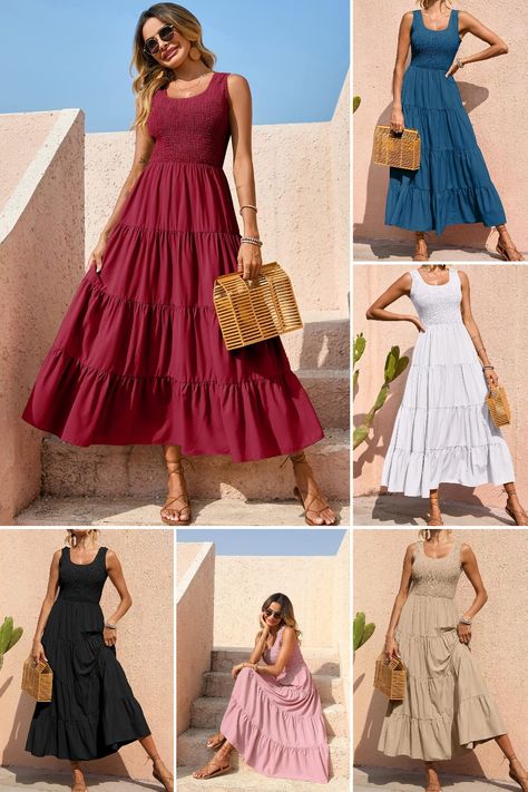 FEATURES: summer dresses for women features adjustable spaghetti strap, camiFEATURES: summer dresses for women features adjustable spaghetti strap, cami sun dress, shirred stretchy bodice, solid color, stretchy elastic high waist, tiered dress, flared ruffle flowy skirts, Ankle length maxi dress,Casual boho style sun dress, shirred stretchy bodice, solid color, stretchy elastic high waist, tiered dress, flared ruffle flowy skirts, Ankle length maxi dress,Casual boho style Maxi Dress Casual Boho, Flowy Skirts, Casual Boho Style, Maxi Dress Casual, Party Dress Classy, Kindergarten Ideas, Summer Maxi, Women Maxi, Maxi Dresses Casual