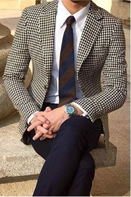 Men Houndstooth Blazer, Mens Business Fashion Modern Gentleman, Houndstooth Blazer Outfit Men, Men’s Fall Suits, Summer Formal Outfits Men, Business Casual Men Fall, Mens Fashion Blazer Casual Classy, Houndstooth Blazer Outfit, Blazer Outfits For Men