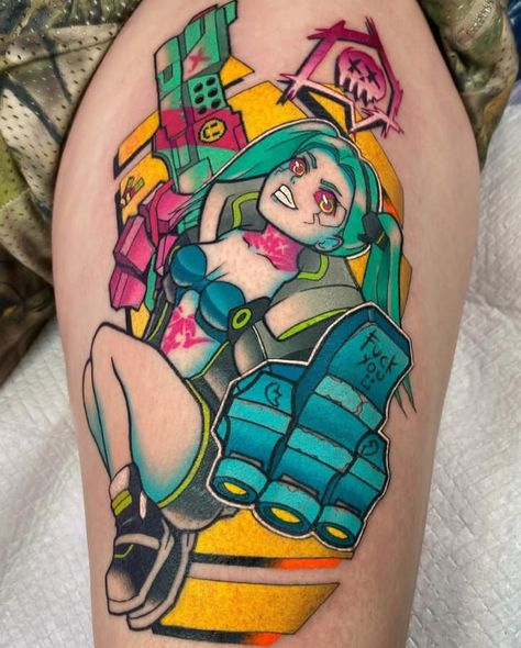 Follow Mind Tattoos for more 🔥 Rebecca Tattoo, Sticker Tattoo, Tattoo Trend, 3d Stickers, Anime Girlxgirl, Anime Tattoos, Temporary Tattoos, Geometric Tattoo, Your Skin