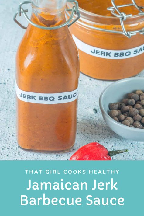 Jamaican Jerk Barbecue Sauce in tabled bottles and jars. Jerk Bbq Sauce Recipe, Jamaican Jerk Sauce Recipe, Bbq Mushrooms, Jamaican Jerk Sauce, Jerk Recipe, Best Sauce Recipe, Jamaica Food, Food Business Ideas, Jamaican Jerk