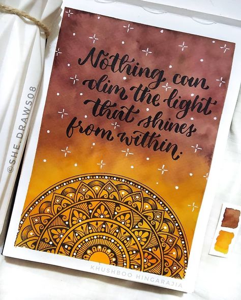 Art Quotes For Instagram, Mandala Art Quotes, Art Captions Instagram, Art Captions, Zantangle Art, Quotes For Instagram Captions, Watercolor Mandala, Easy Mandala Drawing, Mandala Art Therapy