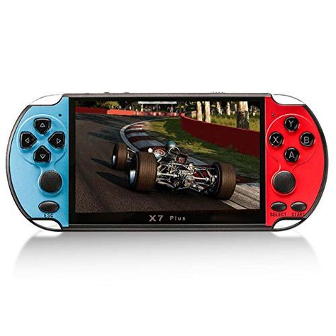 LAOJIA 5.1inch X7 Plus Video Game Console Handheld Game Players Double Rocker 8GB Memory Built in 1000 Games MP5 Game Controller, Blue&red Mario Video Game, Handheld Video Games, Play 5, Mario Games, Game Prices, 8 Bits, Retro Videos, Video Game Controller, Retro Video Games