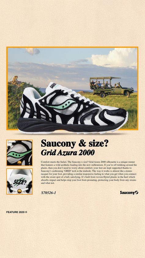 Saucony x Size? Grid Azura 2000 'Zebra' release Saturday, 12/19. Enter Draw Here: https://feature.com/products/saucony-x-size-grid-azura-2000-zebra Movie Posters, Film Posters