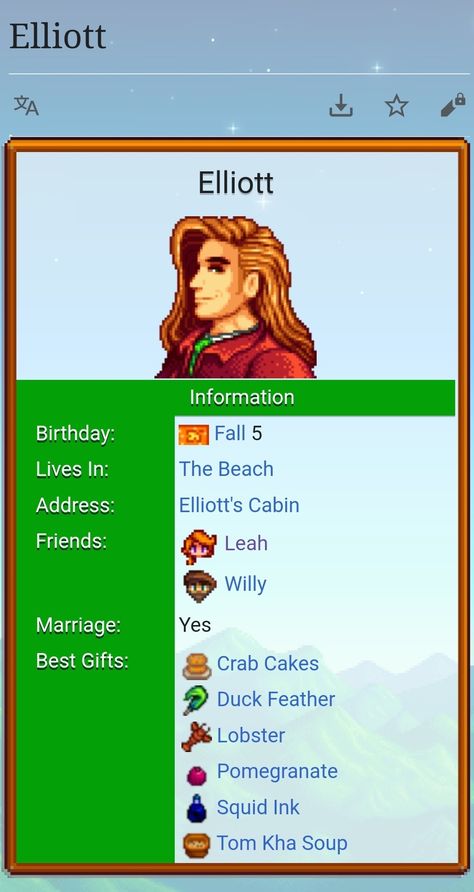 Elliot X Farmer Stardew Valley, Stardew Valley Elliott Likes, Stardew Valley Elliott Gifts, Elliott Stardew Valley, Stardew Valley Automate, Star Valley, Stardew Valley Tips, Valley Game, Stardew Valley