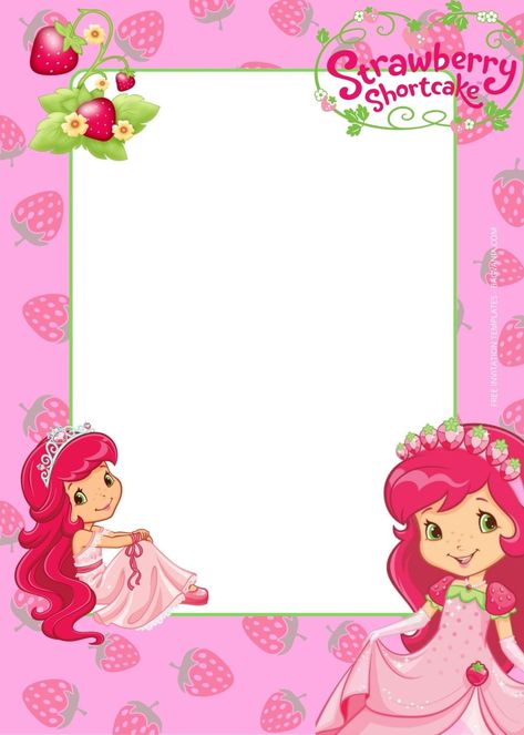 FREE Strawberry Shortcake Party Birthday Invitation Templates | FREE Printable Birthday Invitation Templates - Bagvania Strawberry Shortcake Invitations, Strawberry Shortcake And Friends, Summer Birthday Invitations, Birthday Party Invitations Free, Strawberry Shortcake Birthday, Free Printable Invitations Templates, Cars Birthday Invitations, Strawberry Shortcake Party, Disney Cars Birthday