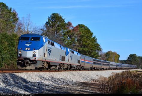 RailPictures.Net Photo: AMTK 23 Amtrak GE P42DC at Choccolocco, Alabama by John Higginson Amtrak Adirondack, Amtrak California Coast, Csx Trains, Amtrak Train Travel East Coast, Amtrak California Zephyr, All Aboard, Train Car, Train Pictures, Alabama