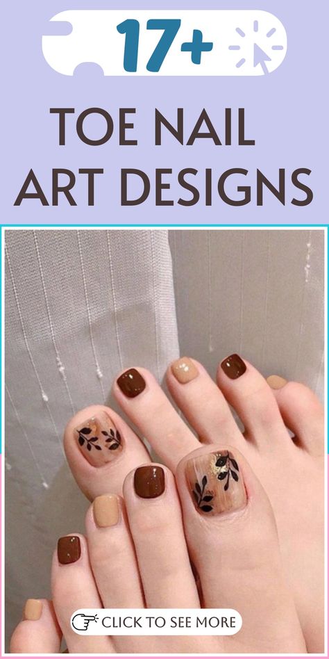 Dive into a world of unique creativity with our stunning collection of Toe Nail Art Designs! Discover a variety of stylish and innovative ideas to elevate your nail game and make your feet stand out. From bold colors to intricate patterns, we have something for every style preference. Embrace the beauty of individuality and add a touch of flair to your toes today! Fall Pedicure Designs Toe Nail Art, Toe Nail Designs Fall, Pedicure Ideas Fall Toenails, Big Toe Designs Toenails, Fall Toe Nail Designs Pedicures, Fall Toenail Designs, Simple Toe Nail Art, Gel Pedicure Designs, Foot Nail Art Design