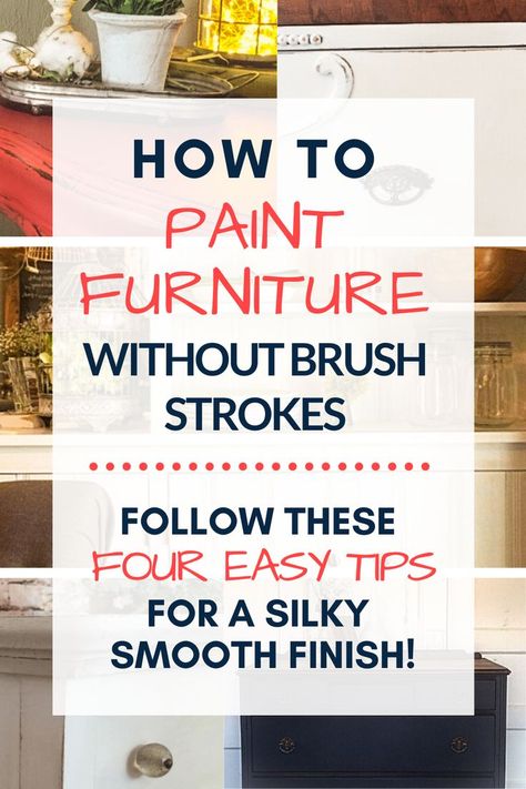 The art of figuring out how to paint furniture without streaks was one that took me about a year to nail down.I tried every trick in the book and found, like many things, some tricks worked better than others.So, today I provide the list of tips and tricks that work every time when you’re looking to get a smooth painted finish on your furniture. How To Paint Furniture Black, How To Paint Old Furniture, How To Paint Furniture, Furniture Painting Tips, Laminate Furniture, Using A Paint Sprayer, Eagle Nest, Paint Repair, Painted Desk