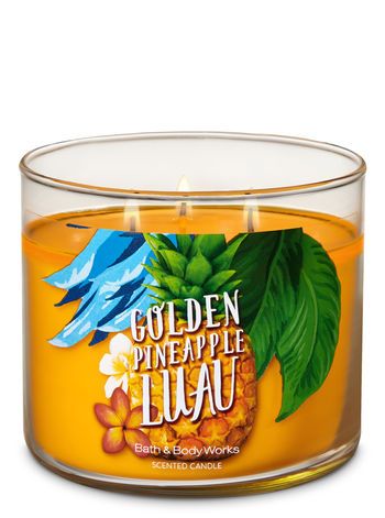 Golden Pineapple Luau 3-Wick Candle - Bath And Body Works Pineapple Candle, Tropical Candles, Golden Pineapple, Candle Obsession, Bath N Body Works, Bath Body Works Candles, Pineapple Decor, Bath And Body Works Perfume, Bath Candles