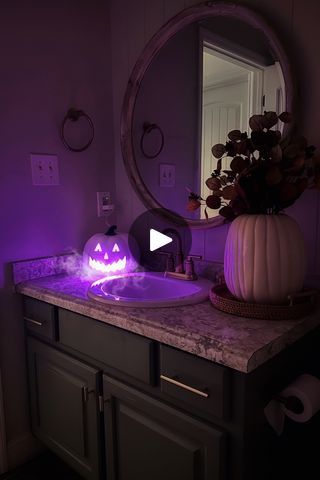 449K views · 5.3K reactions | DIY spooky Jack o lantern!🎃Comment LINK and I’ll send links to everything I used!! This one is so easy and adds some extra spookiness.🎃🎃 Get a Jack o lantern that already has a hole in the bottom for a candle. Then get a small color changing diffuser and put the Jack o lantern on top! And that’s it! this would be so cute by a candy bowl for trick or treating!! #falldecorations #diyfalldecor #falldecoratingideas #fallhomedecor #falldecorating #diyhalloween #halloweendecoration #halloweendecor #spookyseason #halloweeniscoming #spookyseason👻 #halloweencountdown #spookyszn #halloweendiy #easydiy | Our Winton home | Our Winton home · Original audio Spooky Jack O Lantern, Fall Yard Decor, Fall Yard, Halloween Countdown, The Jack, Candy Bowl, Trick Or Treating, Halloween Inspiration, Fall Decor Diy