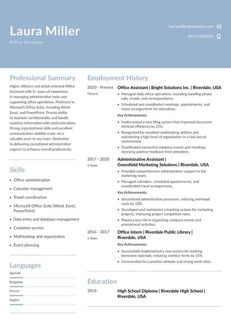 Office assistant resume| Instaresume Situational Interview Questions, Receptionist Resume, Office Assistant Resume, Night Black And White, Resume Cover Letter Examples, Behavioral Interview Questions, Free Resume Builder, Video Resume, Resume Layout