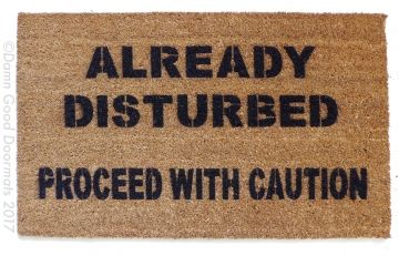 New House Gift, Cool Doormats, Proceed With Caution, Halloween Door Mat, Realtor Closing Gifts, Funny Doormats, House Gifts, Crazy Dog, New House