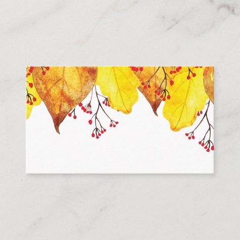 Watercolor Fall Autumn Thanksgiving Foliage 10 cards Size: ' ', 3.5" x 2.0". Color: Standard Matte. Gender: unisex. Age Group: adult. Easy Watercolor Fall Leaves, Thanksgiving Cards Handmade Watercolor, Autumn Card Ideas, Watercolor Thanksgiving Cards Ideas, Watercolor Thanksgiving Art, Autumn Watercolor Art, Watercolor Thanksgiving Cards, Penpal Crafts, Thanksgiving Watercolor Cards