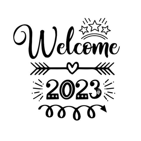 Welcome 2023 Design, Welcome 2023, 2023 Drawing, 2023 Design, Funny Santa, Party Funny, Bullet Journal Inspiration, Family Holiday, Journal Inspiration