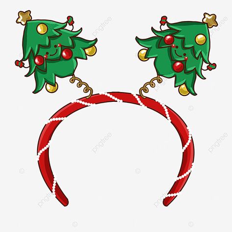 Christmas Hair Band, 2000 Hair, Green Cartoon, Hair Bands For Ladies, Hair Vector, Headband Christmas, Christmas Tree Png, Band Photography, Style Headband