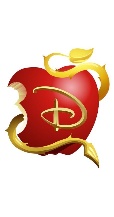 Nice sticker with the logo of the Descendants movie from Disney, in which children of famous fairytale villains  - such as Jafar, Maleficent, the Evil Queen, and Cruella de Vil, are given a second... The Descendants Party Ideas, Fairytale Villains, Descendants Logo, Descendants Stickers, The Descendants Movie, Apple Logo Sticker, Descendants Cake, Descendants Party Ideas Birthdays, Elmo Christmas