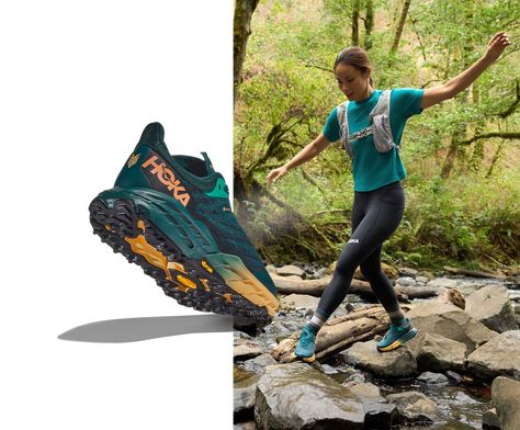 Hoka Speedgoat, Hoka Clifton, Racing Shoes, Deep Teal, Trail Running Shoes, Material Design, Trail Running, Running Shoe, Lower Case Letters