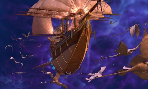 Treasure Planet Treasure Planet Screencaps, Hira Core, Treasure Planet Aesthetic, Airship Art, Steampunk Ideas, Treasure Planet, Planet Fitness Workout, Fictional World, Set Sail