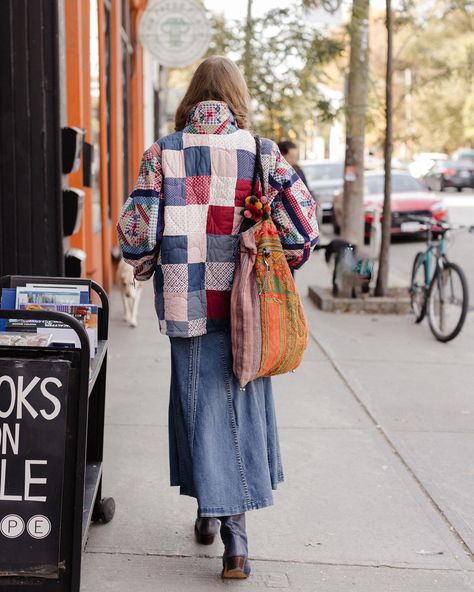 Our Field Jacket in the city, with vintage dream queen @the_stella_shoppe 🍂 The easiest layer piece you’ll ever reach for, we love this boxy hip-length cut with everything from sweats to skirts. This one sold in a flash but there are others and they are all amazing! Explore our new collection online now and thank you for all of your beautiful purchases! 💗 #honeybea #quiltcoat #patchworkcoat #blanketcoat #bigpockets #queenwest #falllook #fallstyle #fallinthecity #torontolife #madeinto... Patchwork Quilt Jacket, Quilt Coat, Patchwork Coat, Blanket Coat, Toronto Life, Quilt Jacket, Patchwork Quilt, Field Jacket, Your Beautiful