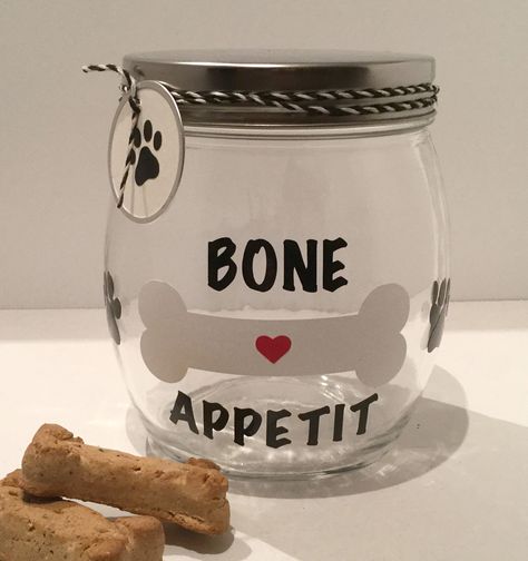 Dog Treat Jar Sayings, 3 Ingredient Dog Treats, Dog Treat Container, Frozen Dog Treats, Pumpkin Dog Treats, Dog Treat Jar, Frozen Dog, Biscuit Jar, Dog Biscuits