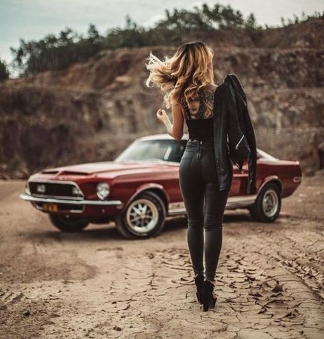 Untitled Millie Savage, Classic Car Photoshoot, Haircut Selfie, Photo Hijab, Mustang Girl, Gt 500, Car Poses, Shelby Gt, Cute Hairstyle